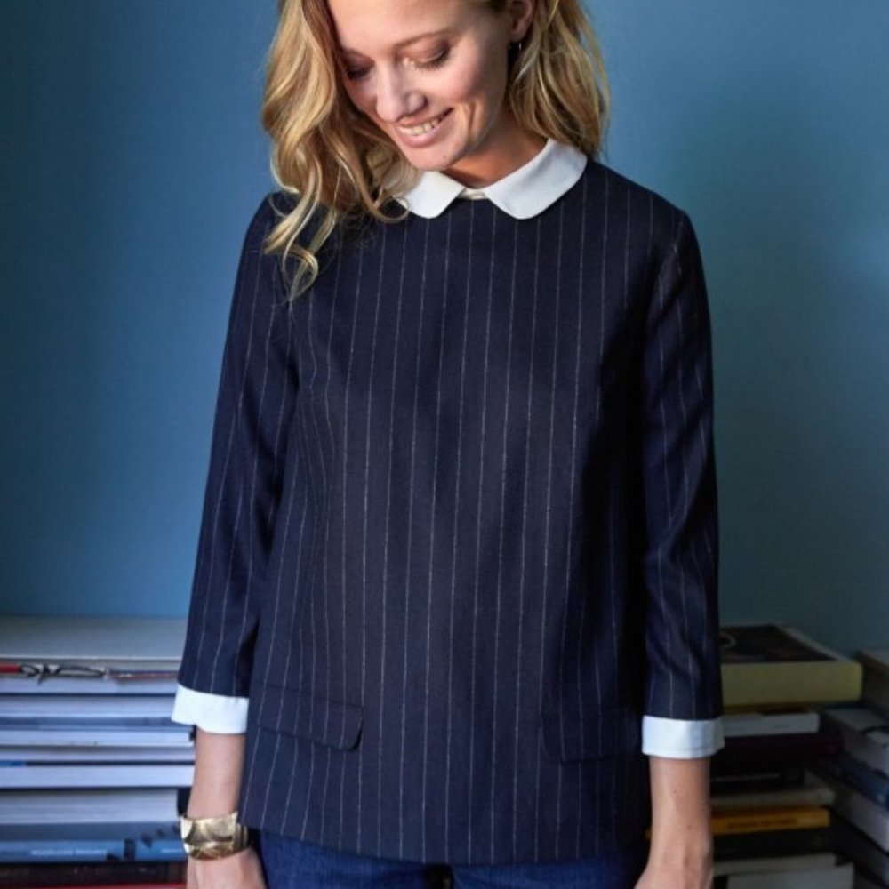 Sezane Indie Blouse in Blue (36/S)